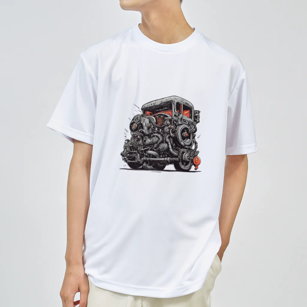 マッドシンの生き返ったスクラップカー ドライTシャツ