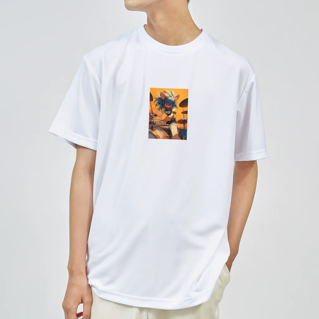 AQUAMETAVERSEの針ネズミのドラマー　なでしこ1478 Dry T-Shirt