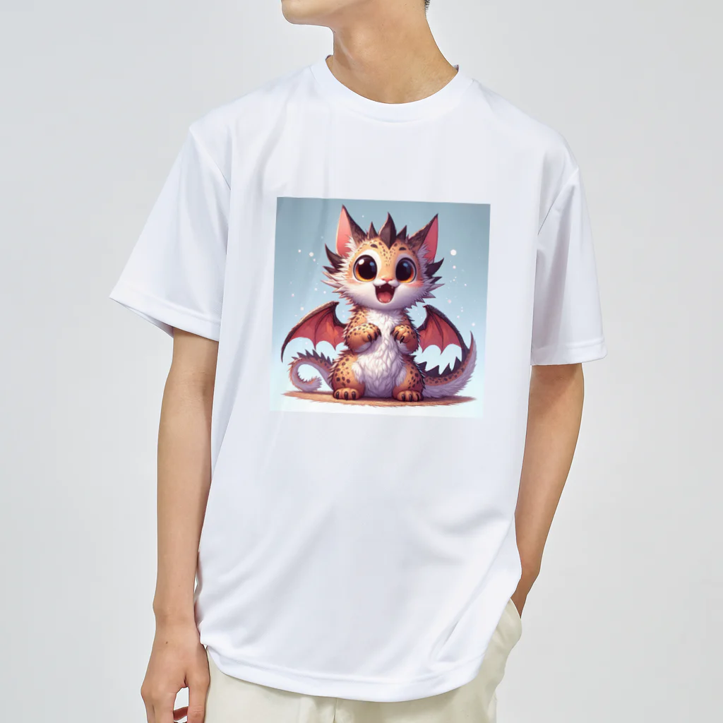 nekodoragonのびっくり！ 猫ドラゴン ドライTシャツ