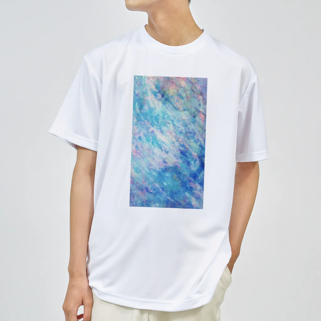 【抽象画】melty moon【フルイドアート】の凍傷 ドライTシャツ