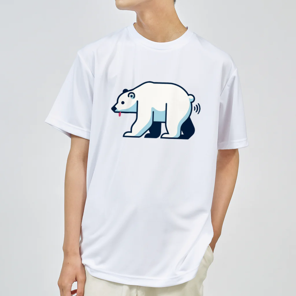 おもしろいTシャツ屋さんのホッキョクグマ　北極熊 ドライTシャツ