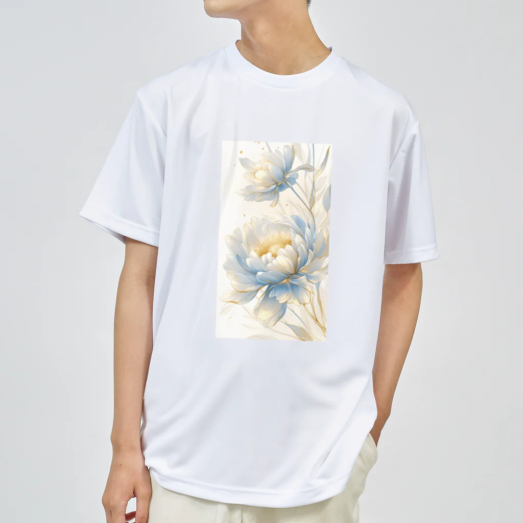 cute styleのLucky Flower Silver Blue Dry T-Shirt