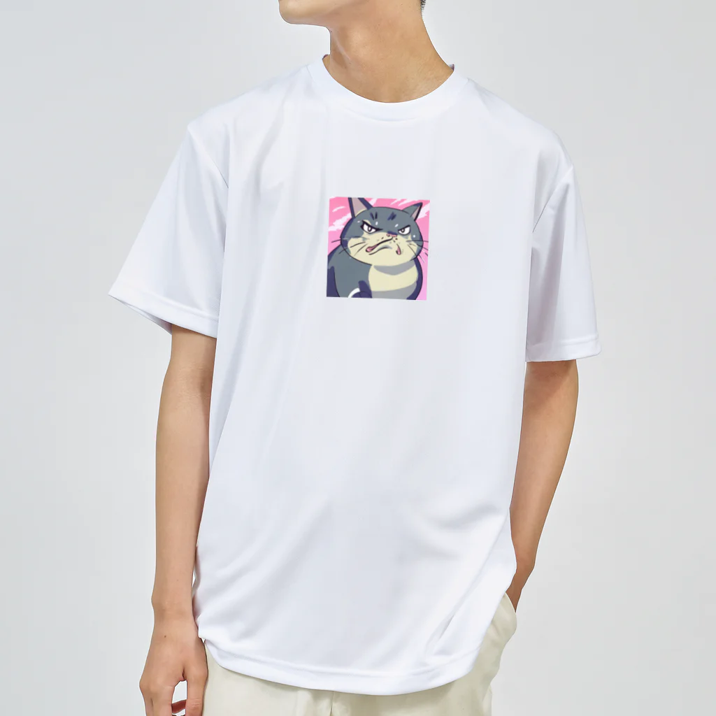 burebiの怒る猫 ドライTシャツ