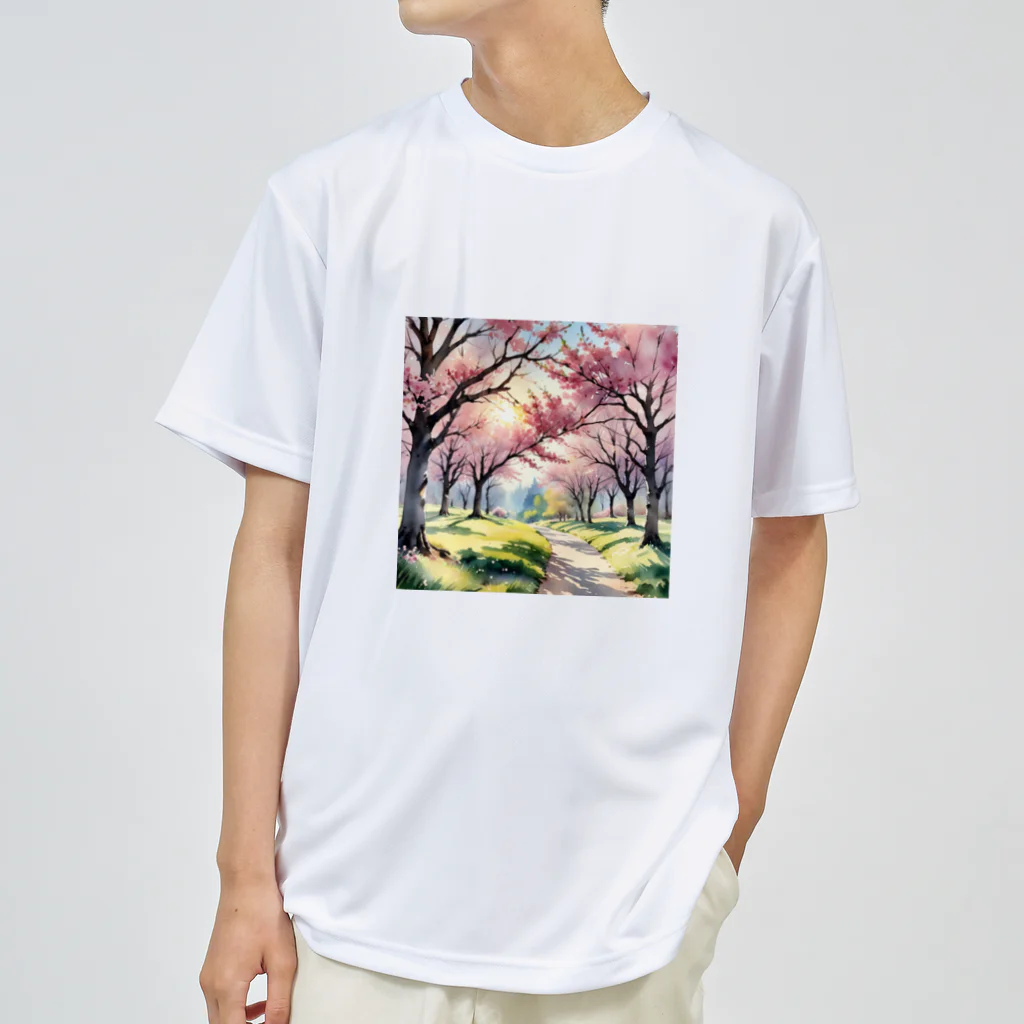 terurun19の桜並木 Dry T-Shirt