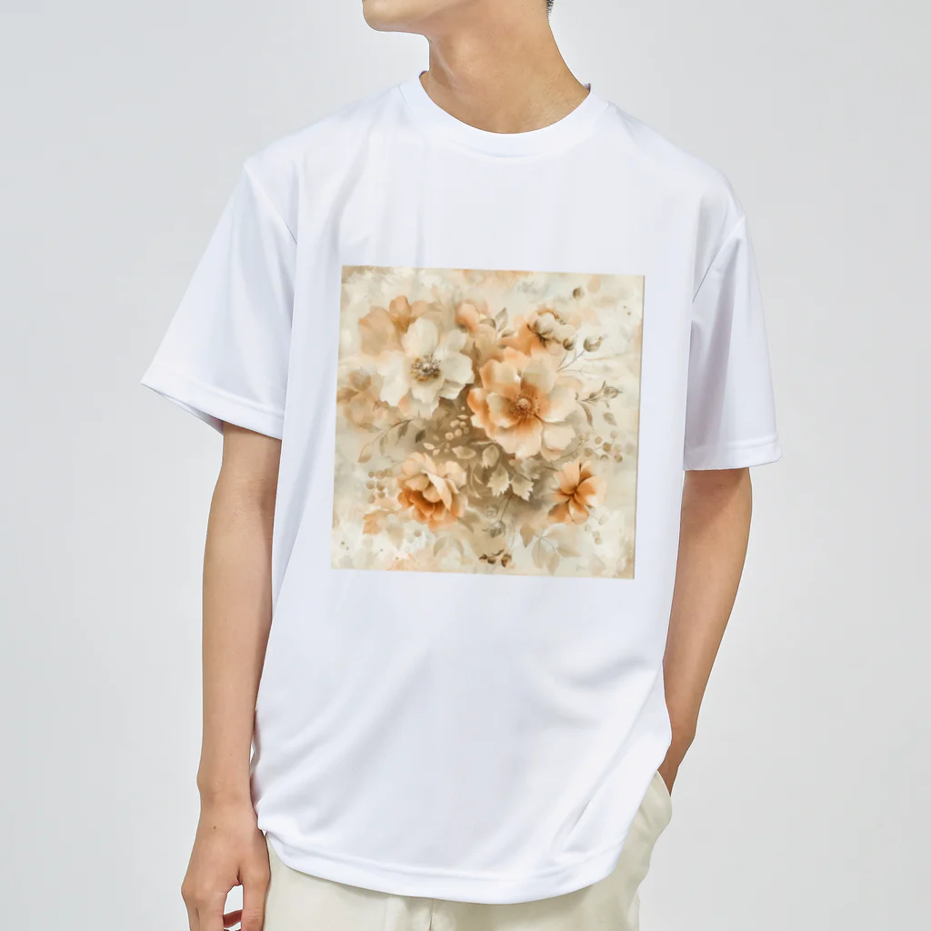 Petia Bloomの水彩風の花イラスト ドライTシャツ