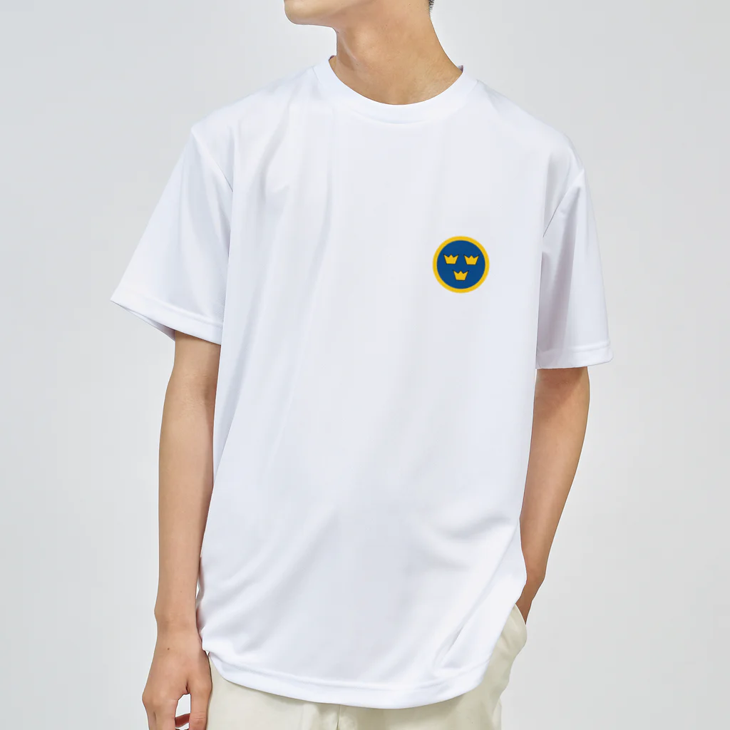 puikkoの国籍マーク　スウェーデン（ワンポイント） ドライTシャツ