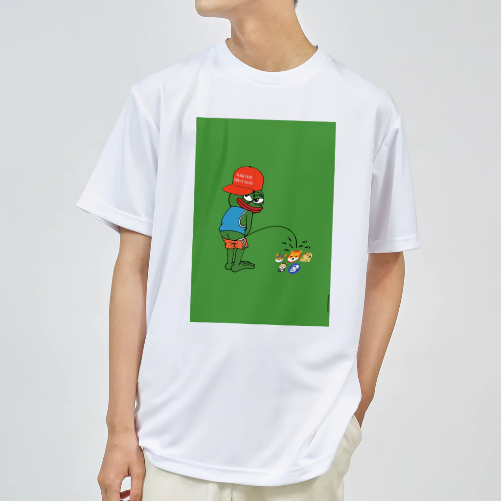 UgonkeのTシャツ屋さんのPEPE MEME ドライTシャツ