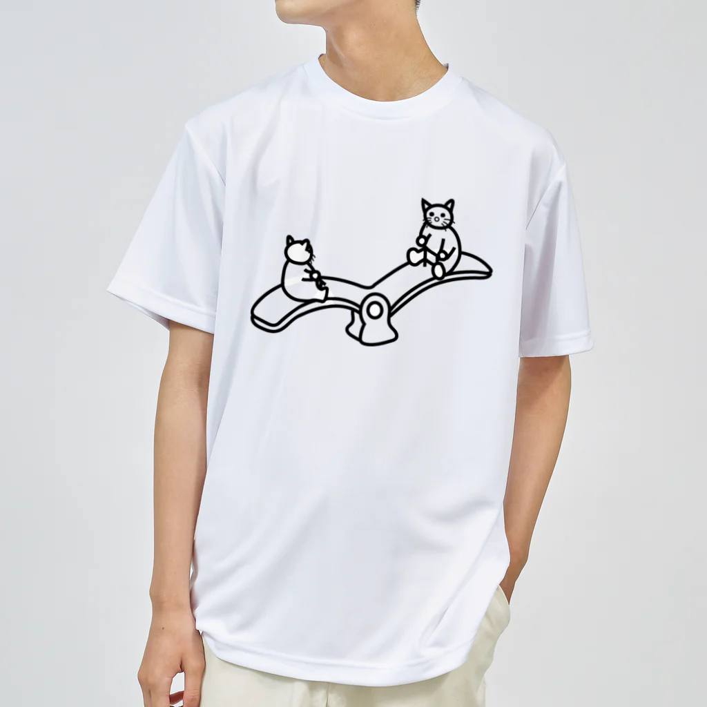 eugorameniwaの猫のシーソー ドライTシャツ