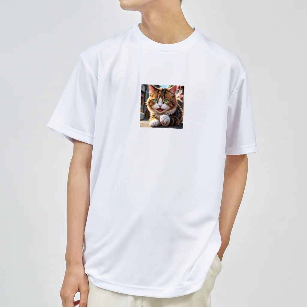 oz-chanの何かしようとしてる猫 ドライTシャツ