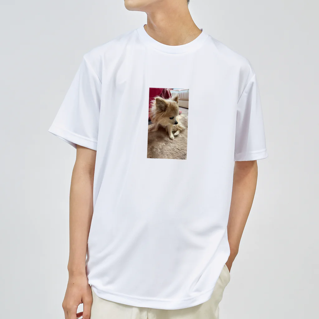 Yukaの絵と実家の犬🐕のチワワの小夏ちゃん ドライTシャツ