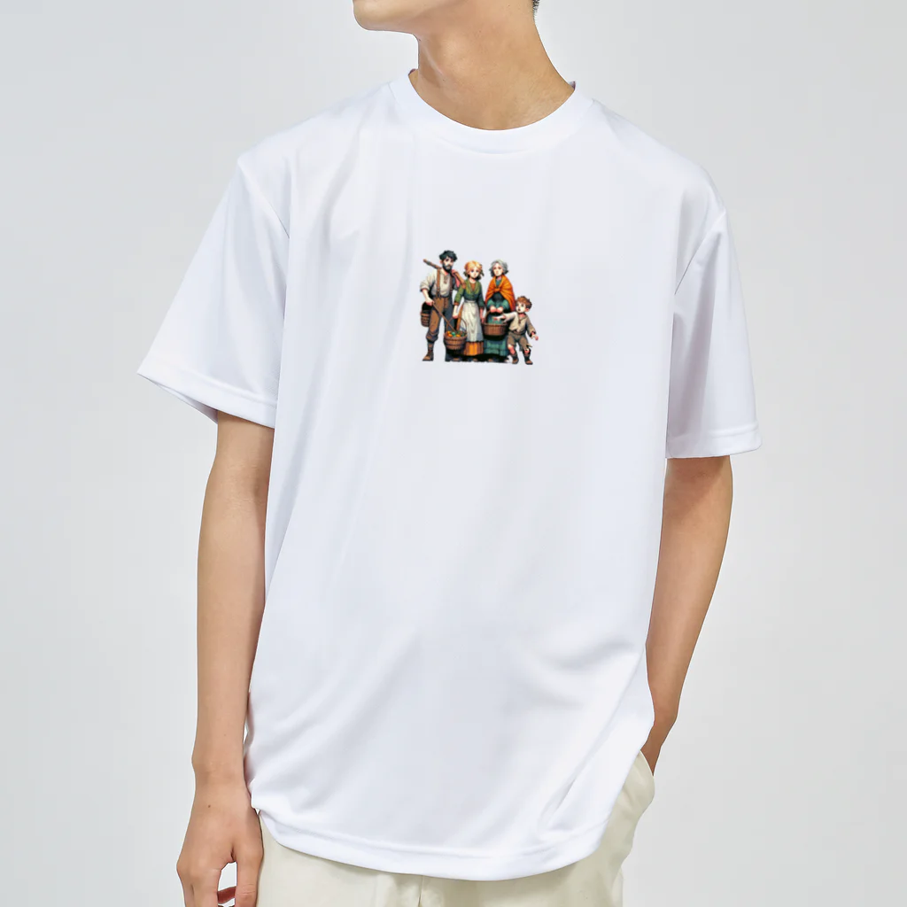 Pixel Art Goodsの村人（pixel art） ドライTシャツ