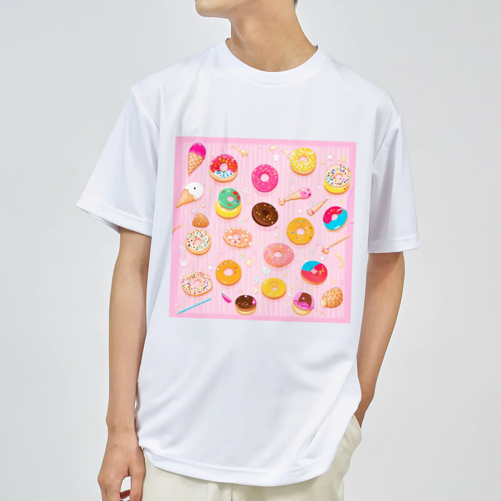 MEGROOVEのドーナツいっぱい🍩 Dry T-Shirt