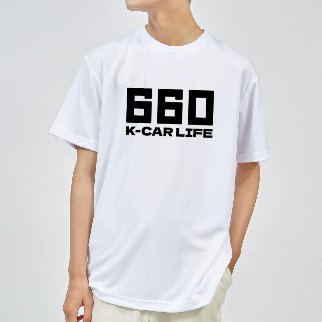 QUQU_WORKSの660軽カーライフ 軽自動車 ブラック Dry T-Shirt