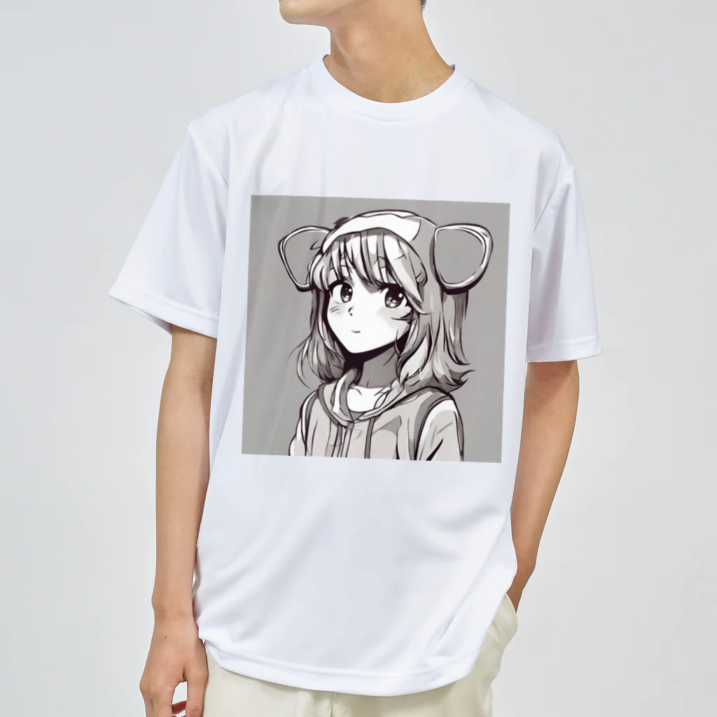 Mahaloのパーカーの女の子 Dry T-Shirt