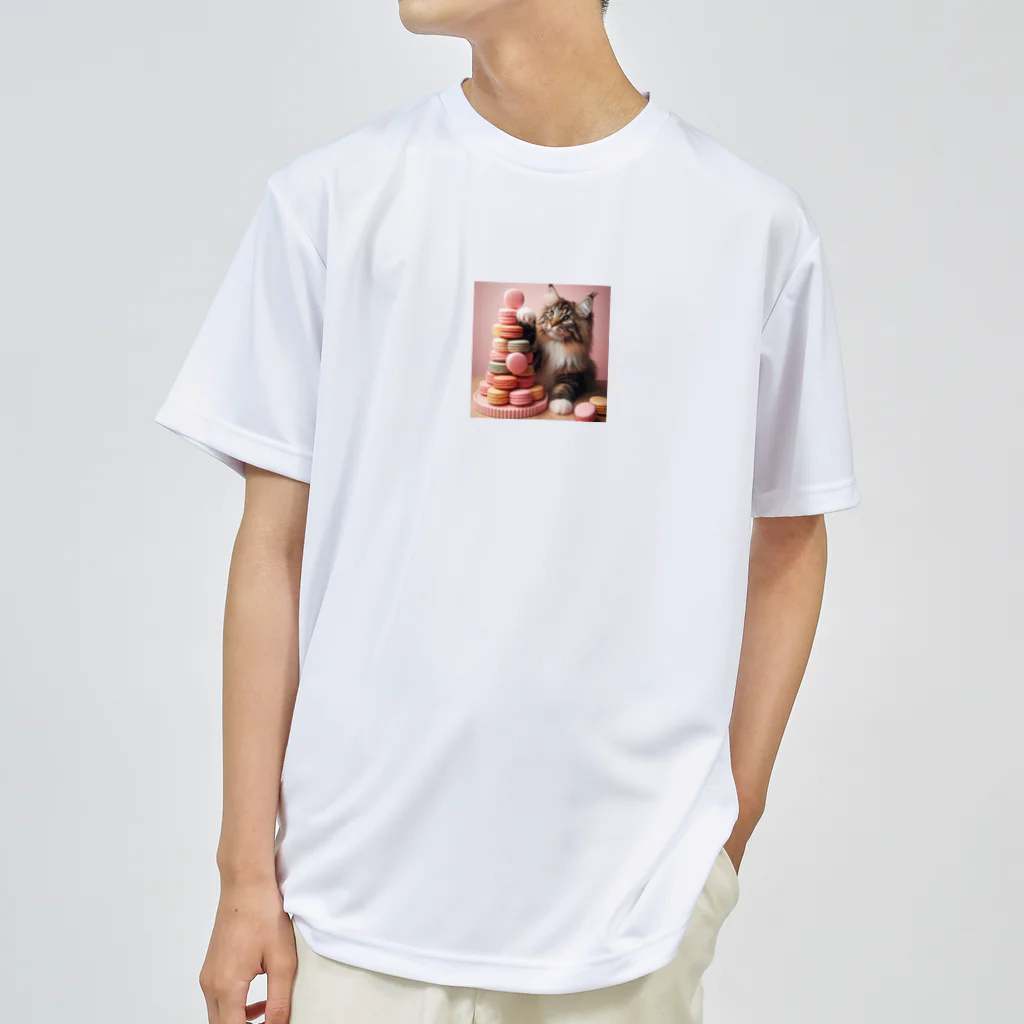 Y m @Y's shopの猫とマカロン Dry T-Shirt