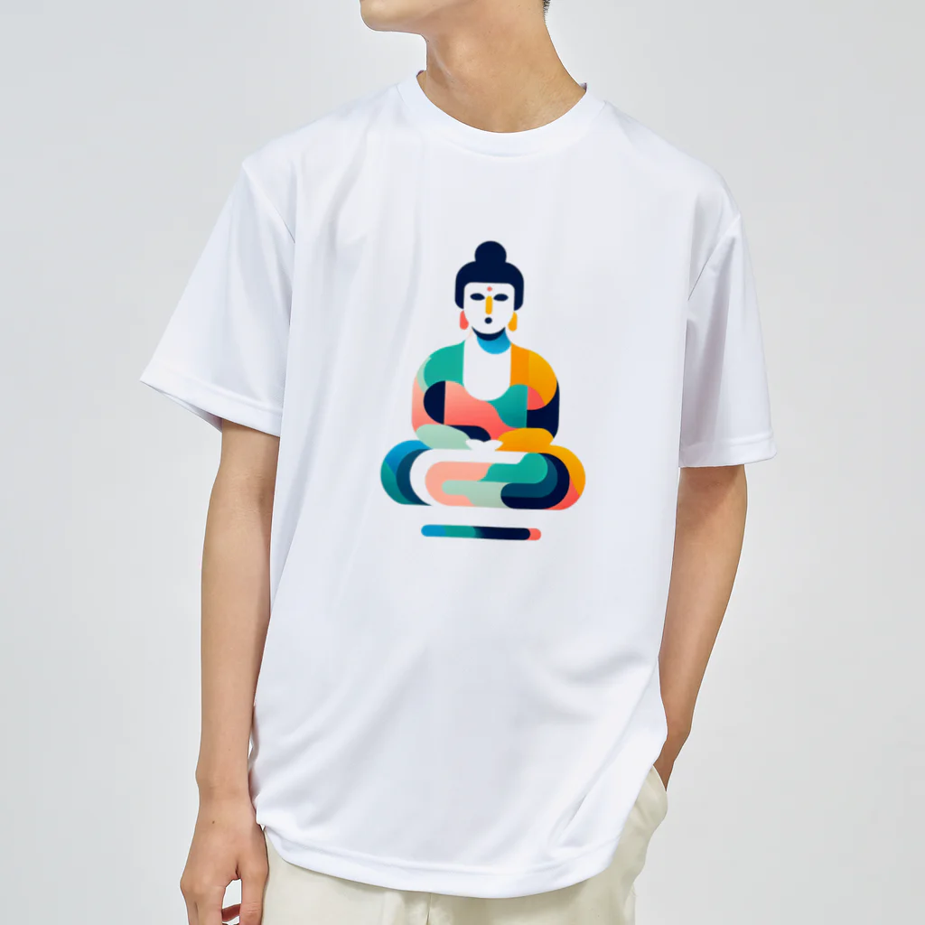 tohateの浮く仏陀 ドライTシャツ