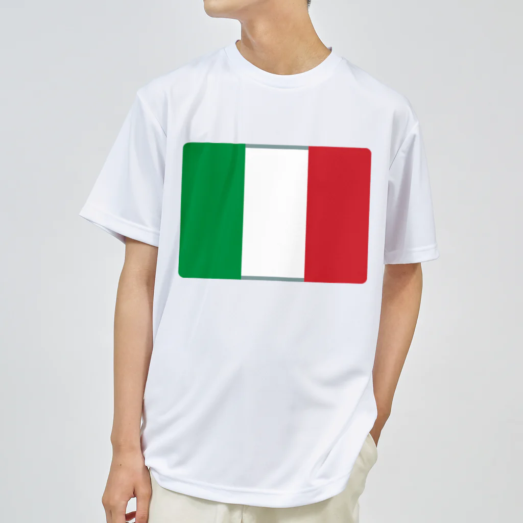 お絵かき屋さんのイタリアの国旗 ドライTシャツ