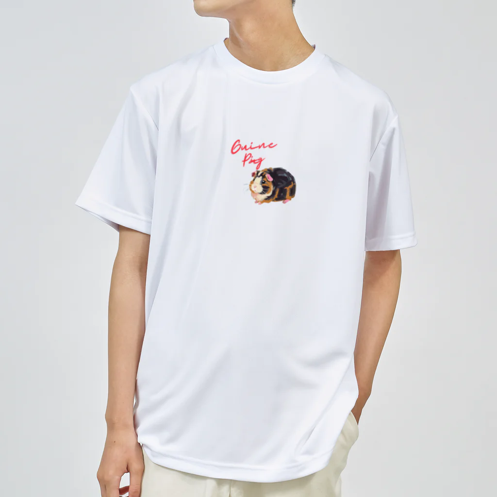 OKameMolꕤ︎︎オカメモルの油絵風「GuineaPig」三毛モルモット ドライTシャツ