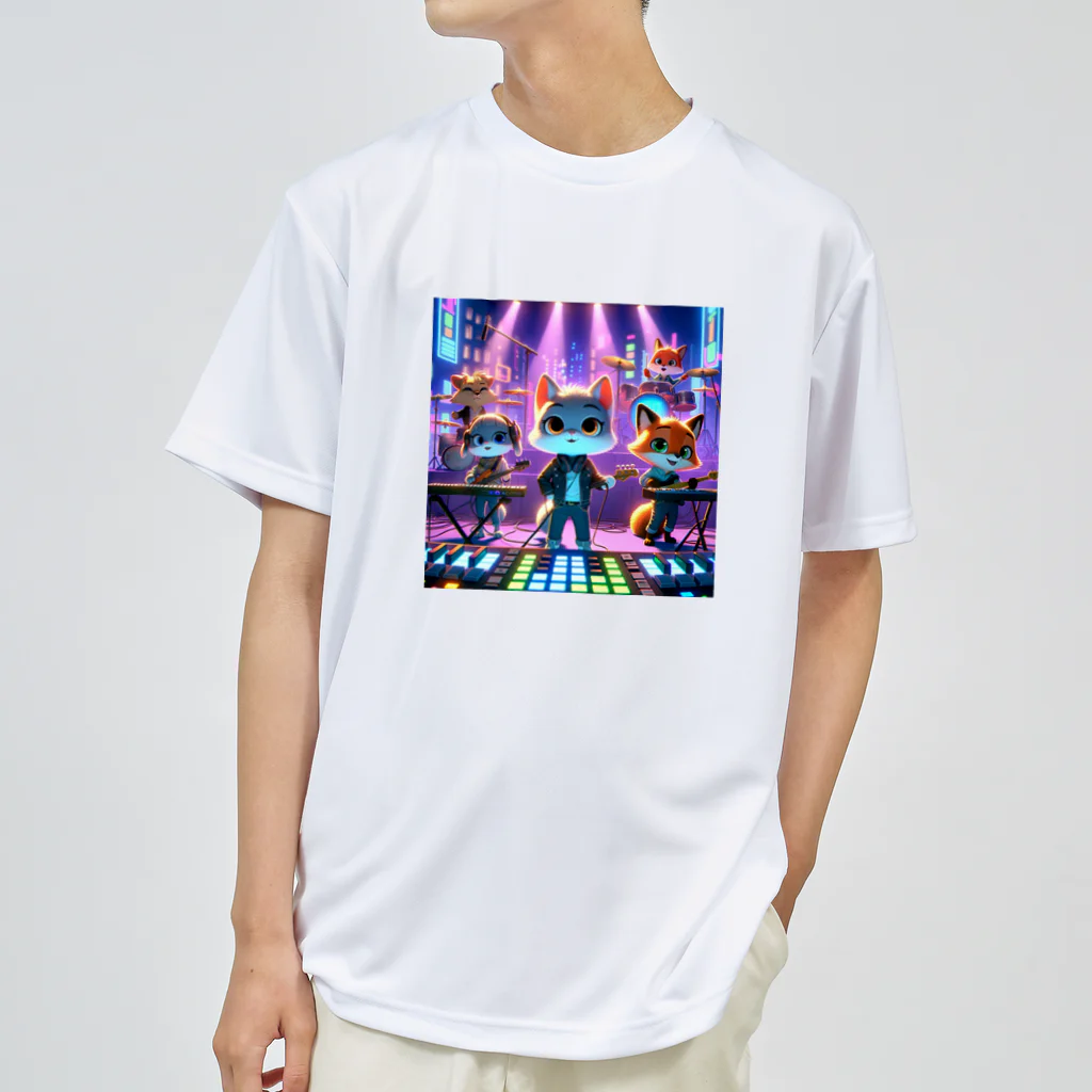 ANIMAL HEROES -musical band-のネオンナイト・メロディー: アニマルシティライブ ドライTシャツ