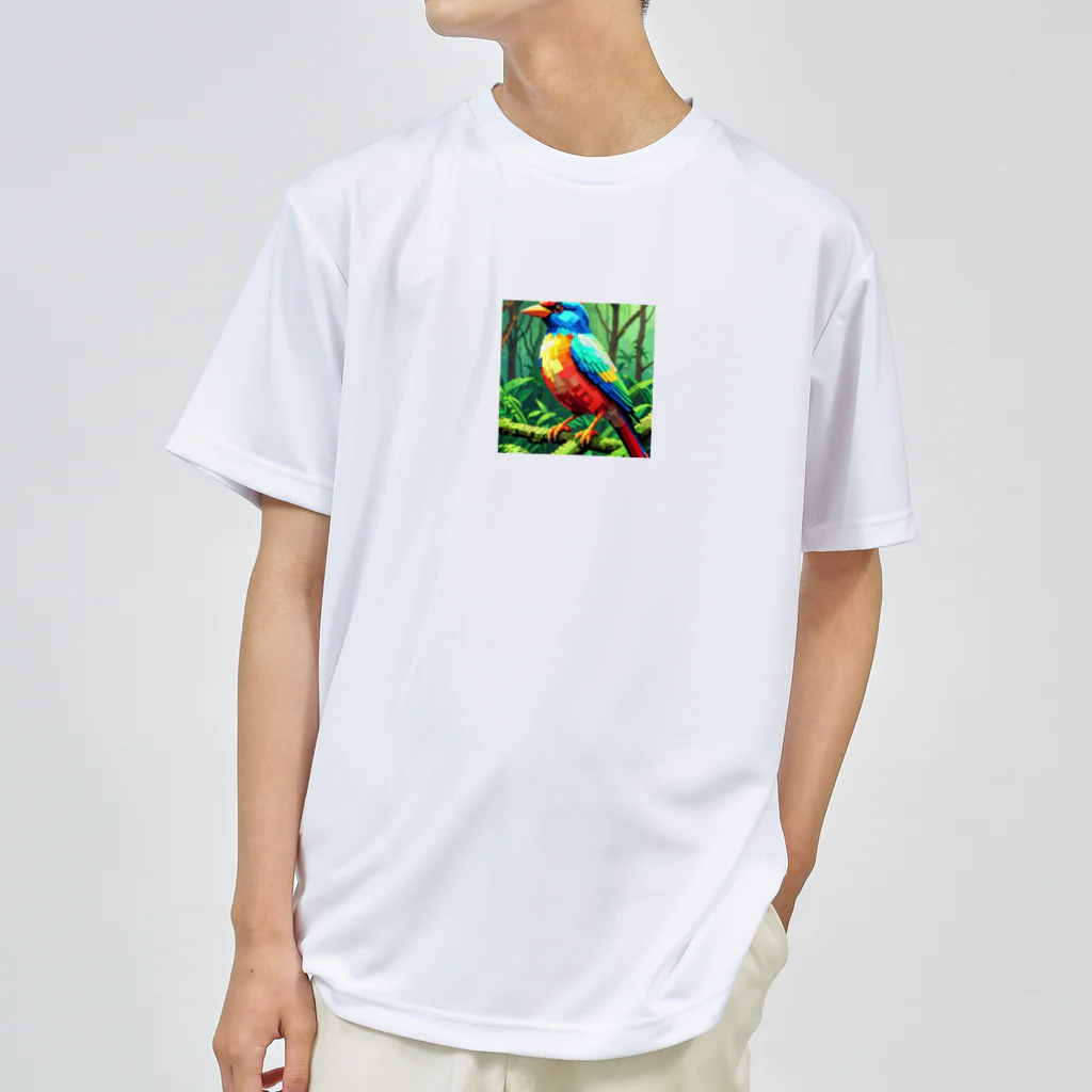 かたまりのドットインコ ドライTシャツ