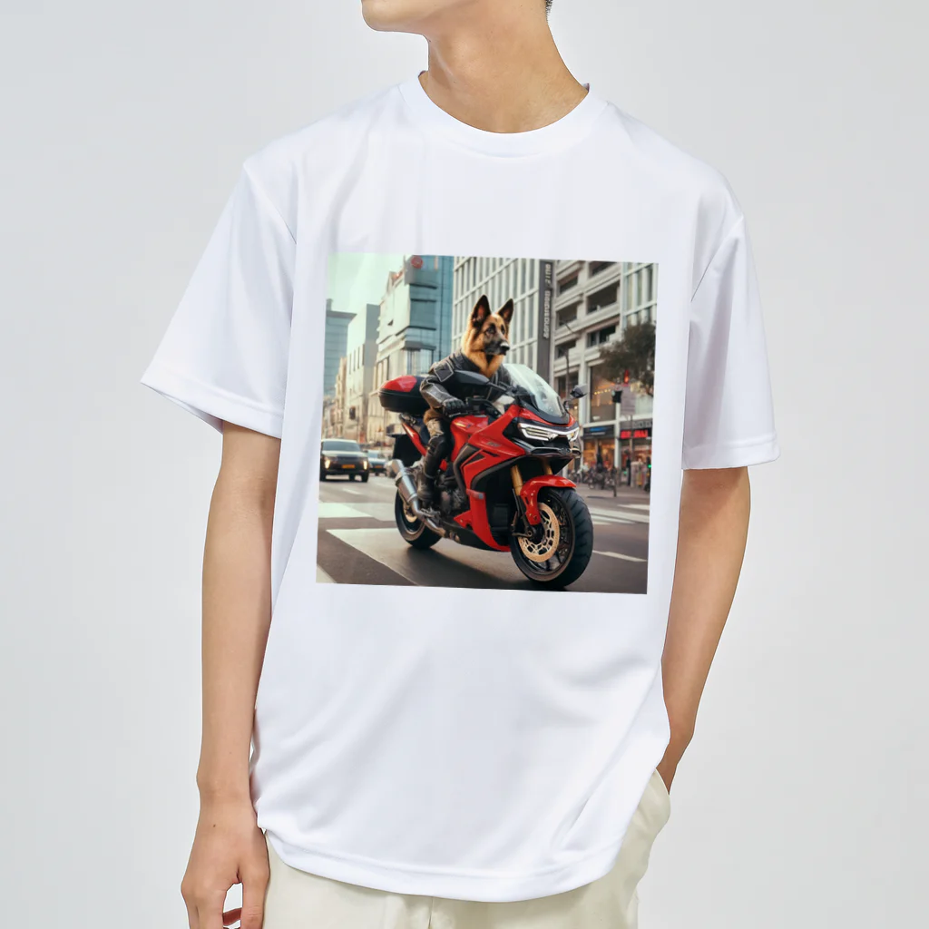 the blue seasonの街角の犬ライダー Dry T-Shirt