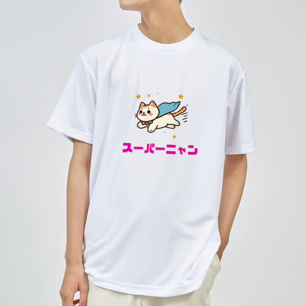 Lemon_teaの動物イラスト　スーパーニャン ドライTシャツ