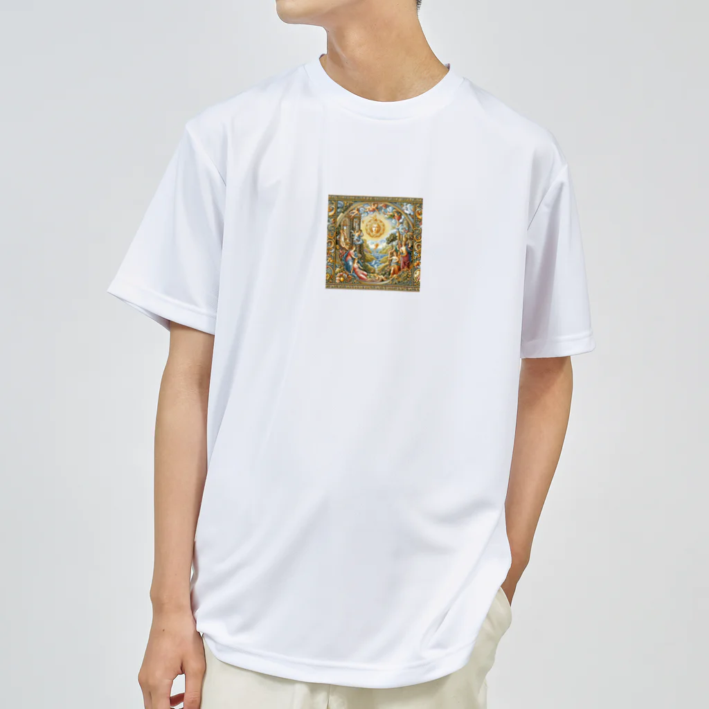 Qten369の絵画をモチーフ ドライTシャツ