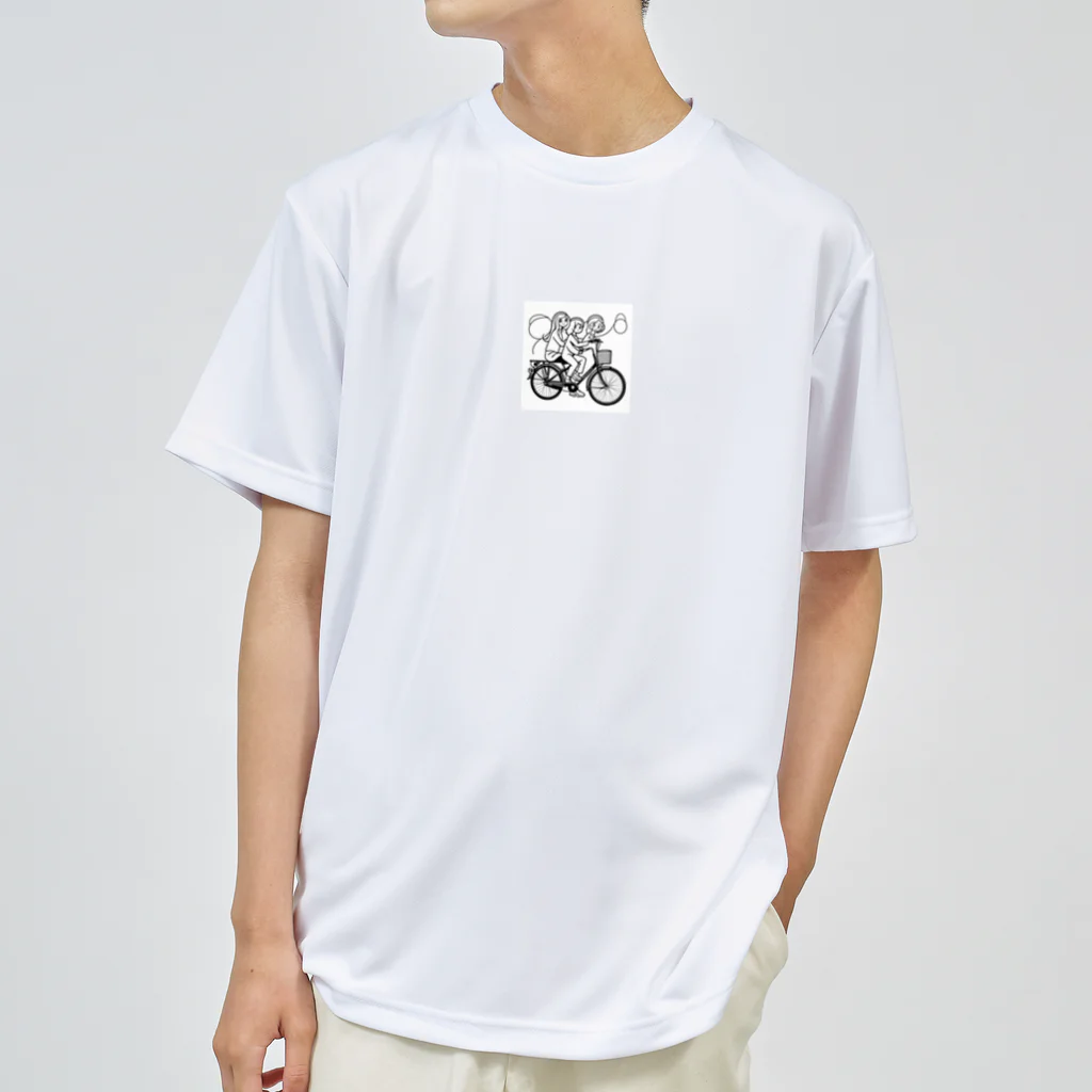 二宮大輔の自転車ロゴ　ガールズ ドライTシャツ