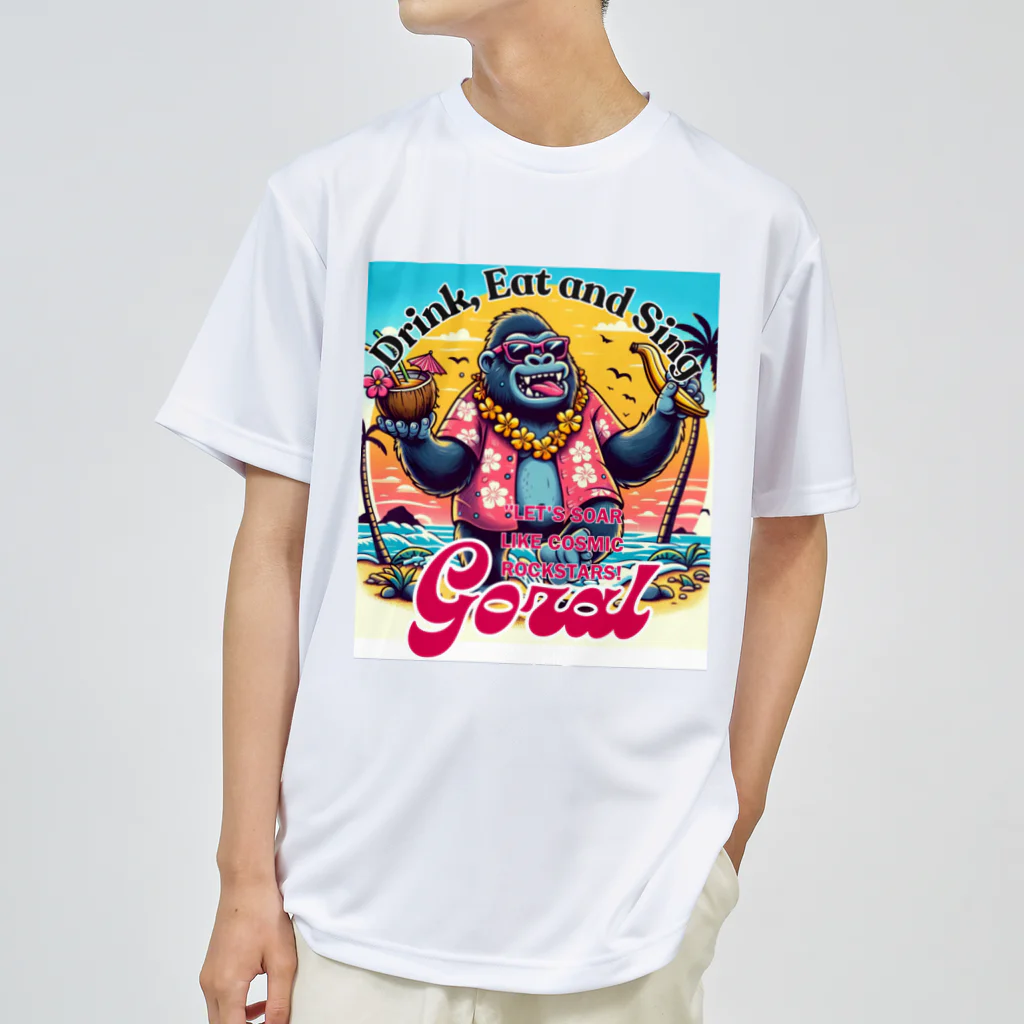 Donky Goriの南国ゴリラ ドライTシャツ