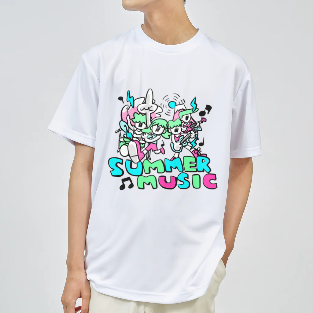 ポイショップのSUMMER MUSICーGREEN ドライTシャツ