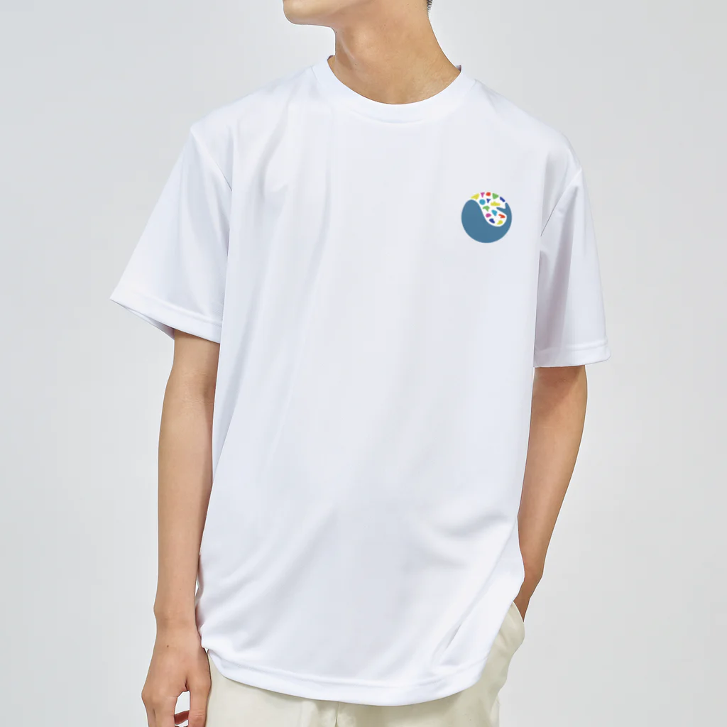 KUJIRA WALL 公式グッズのKUJIRA WALL公式 KUJIRAアイコン+KUJIRAロゴ ドライTシャツ