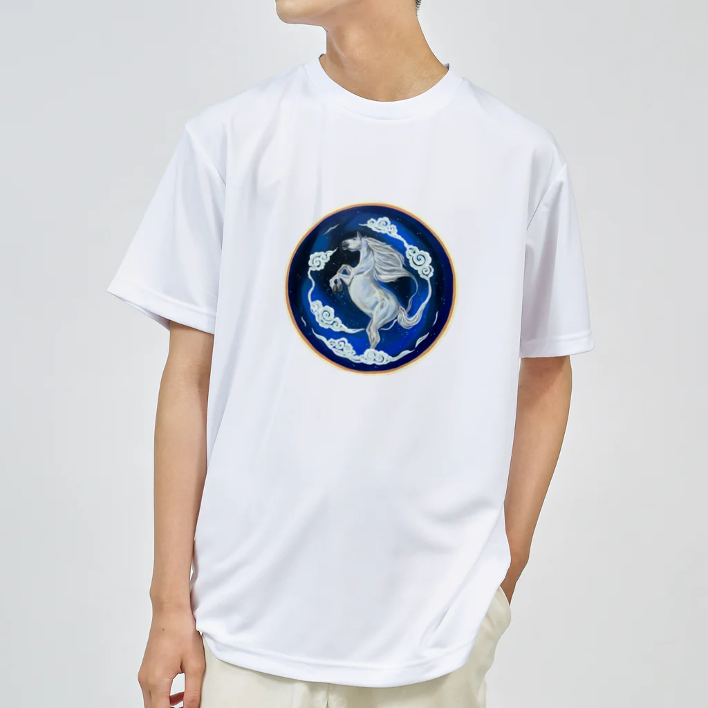 猫の頭の十三支・馬 Dry T-Shirt