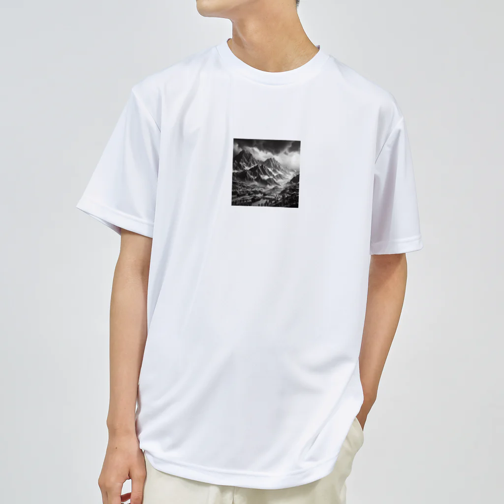 yohiti193の（モノクロ写真風）山間の戦場のジオラマ③ Dry T-Shirt