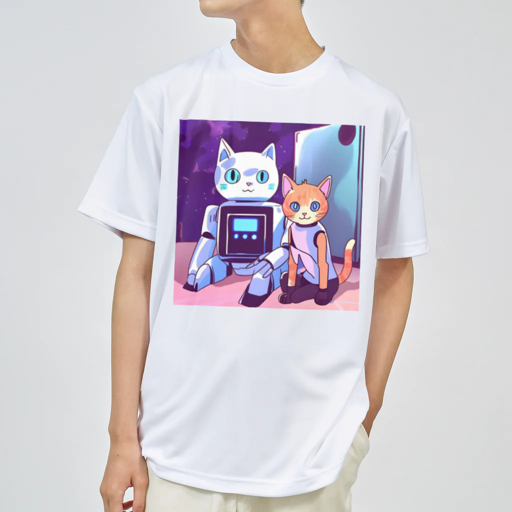 yume-neko-houseのネコガタロボット Dry T-Shirt