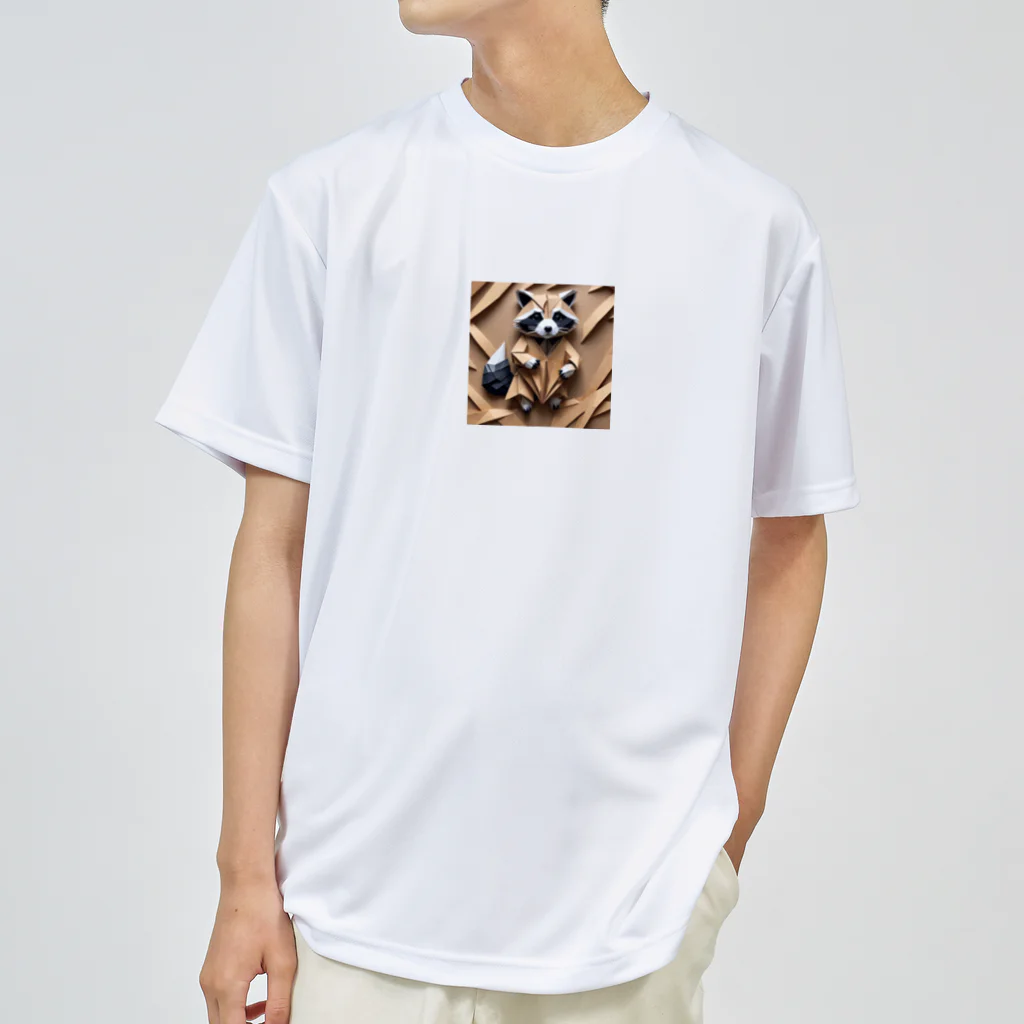 kdckensouの折り紙絵アライグマ ドライTシャツ
