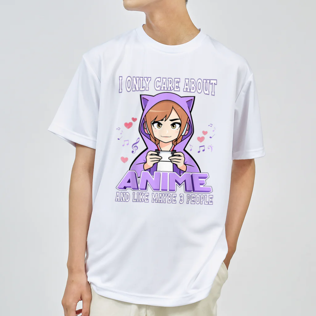 World_Teesのアニメガール - アニメと多分3人くらいしか興味がない ドライTシャツ