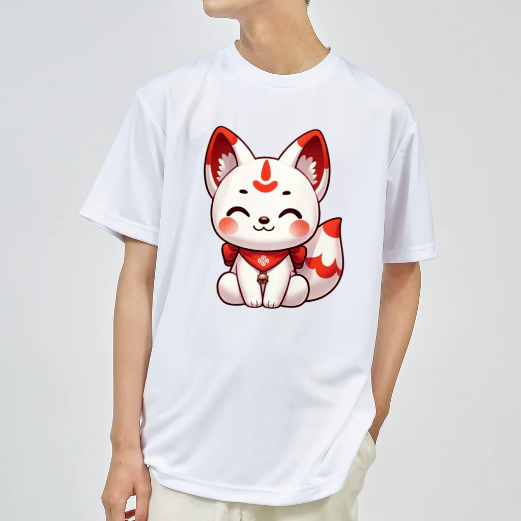 大江戸花火祭りのInari Fox Charm Magic～稲荷の狐3 Dry T-Shirt