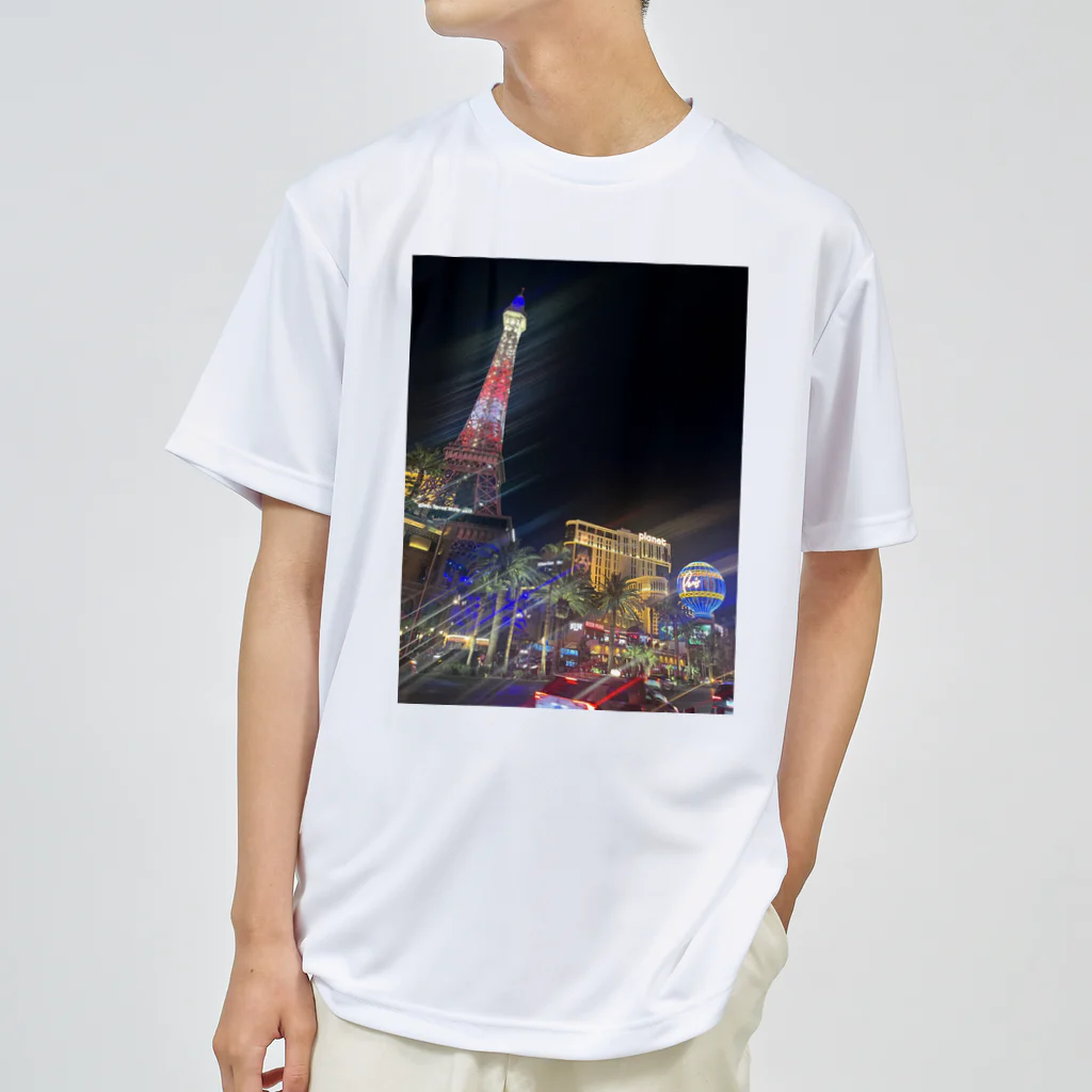 monkey_tkのラスベガス　夜景　カジノ ドライTシャツ