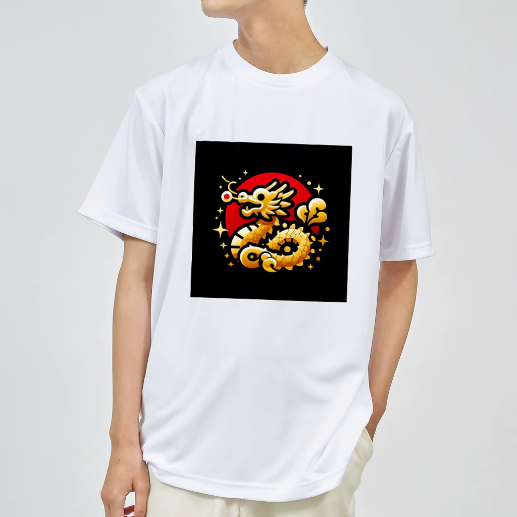 幸福龍神の幸運を呼ぶ金龍ちゃん🐉 ドライTシャツ