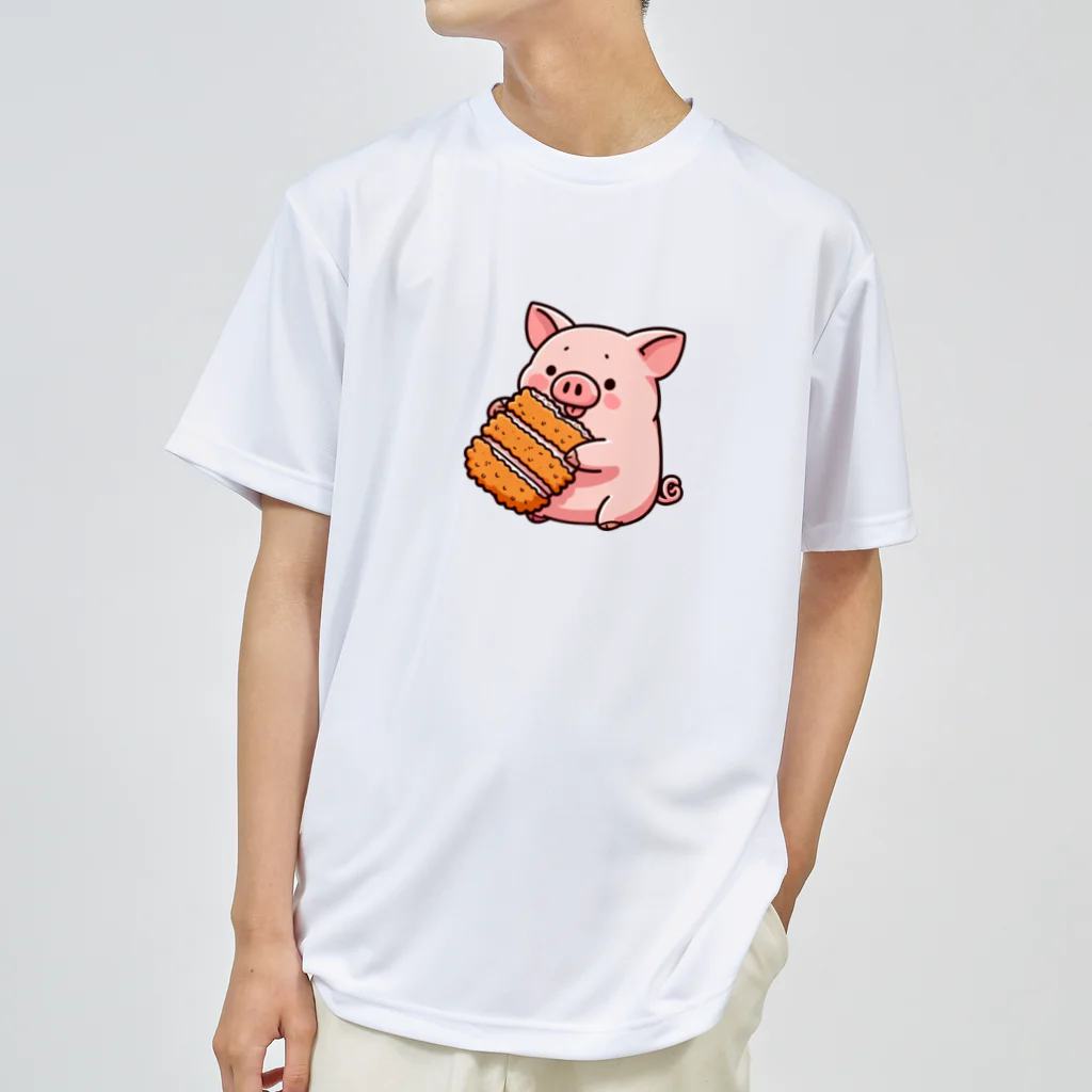 FunFanShopのえ！？子豚ちゃんが・・・ ドライTシャツ