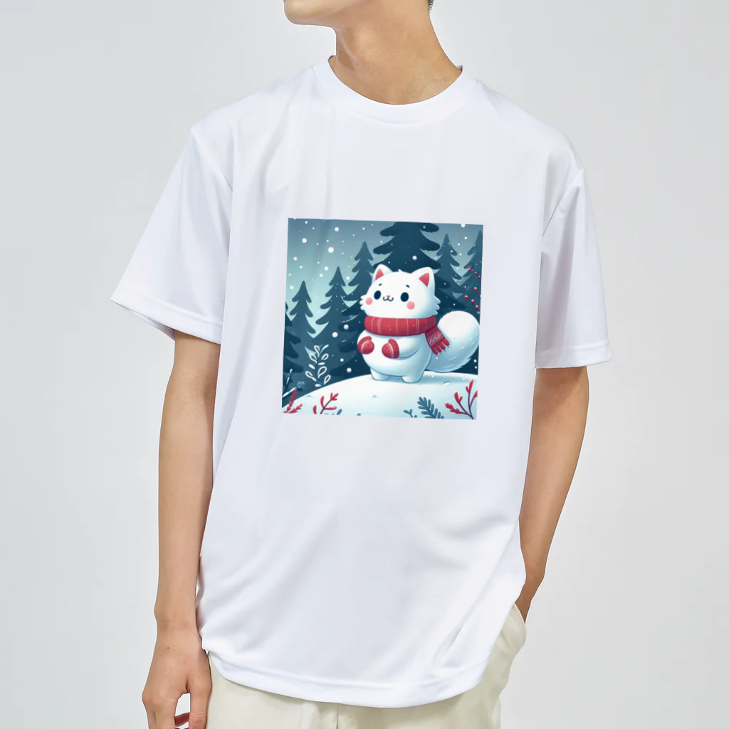 どさんこびより日和の雪ねこ Dry T-Shirt