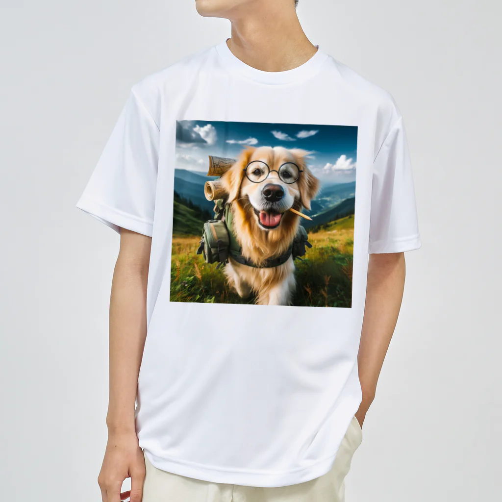 ちゃび助のメガネ犬【山犬】 ドライTシャツ