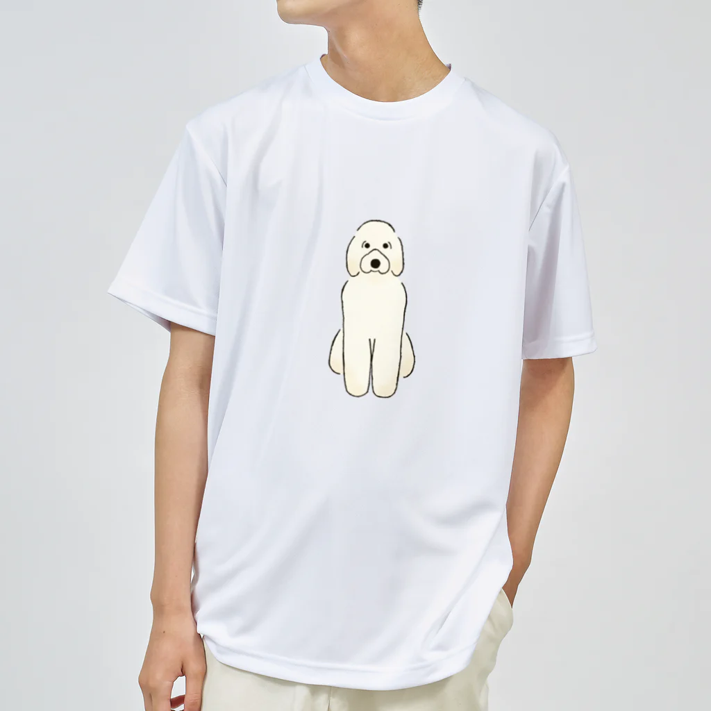 ゆいたっく／犬イラストのおすわりのゴールデンドゥードル Dry T-Shirt