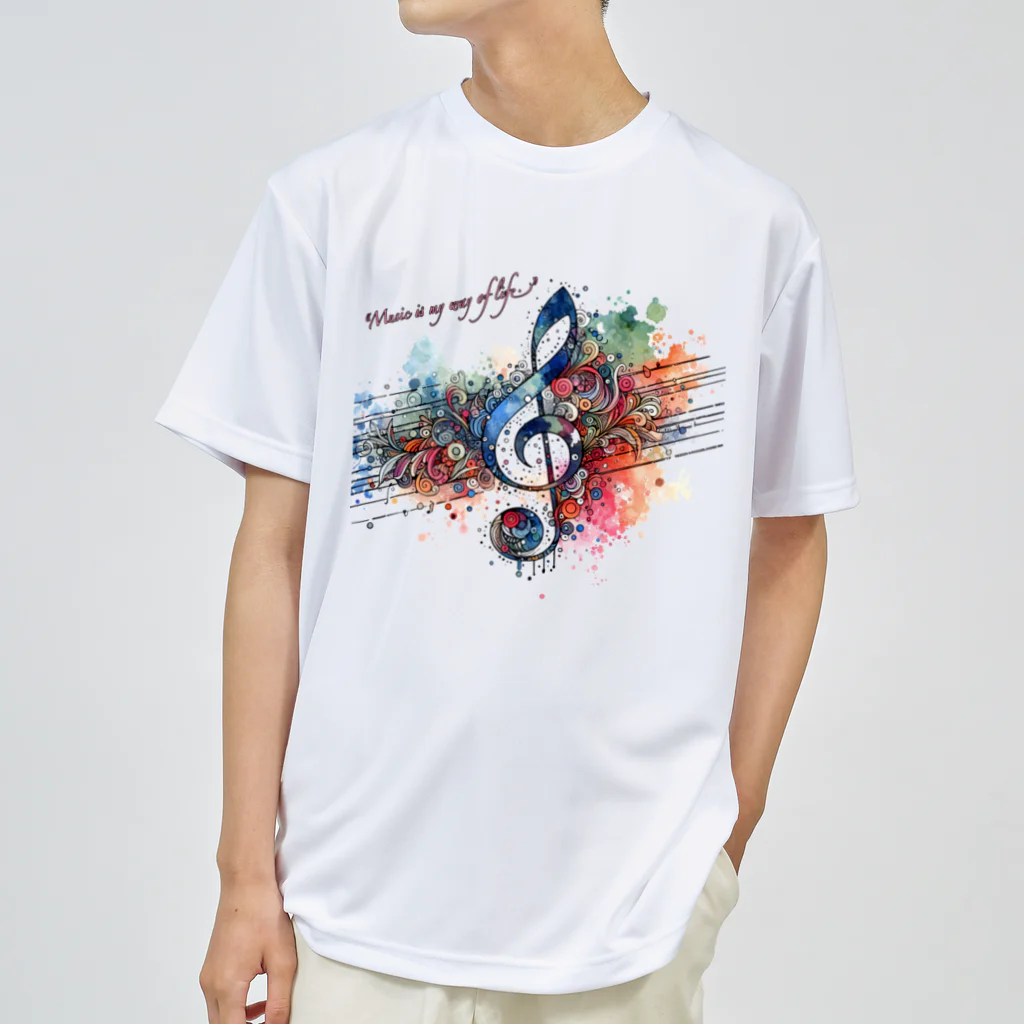 Hanakumafactoryのmusic ドライTシャツ