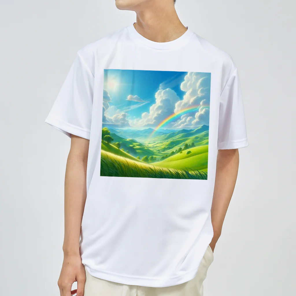 Rパンダ屋の「美しい緑の風景」グッズ Dry T-Shirt