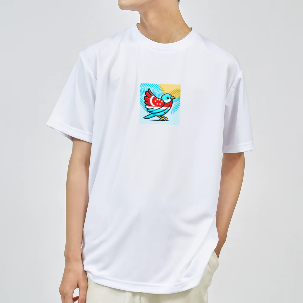 bugisショップの煌めくトロピカルバード🐦️ ドライTシャツ