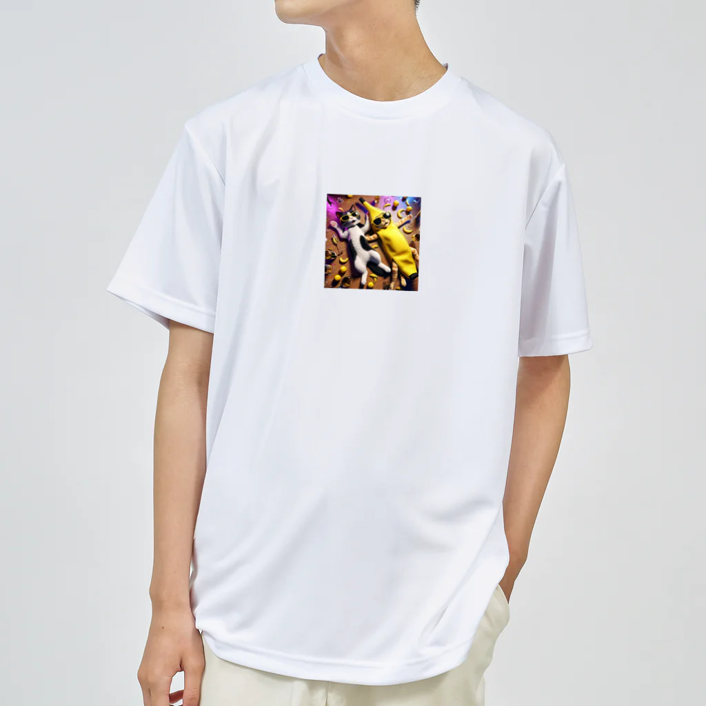 ten-ten_markのパーティー猫ぐでぐで編 Dry T-Shirt