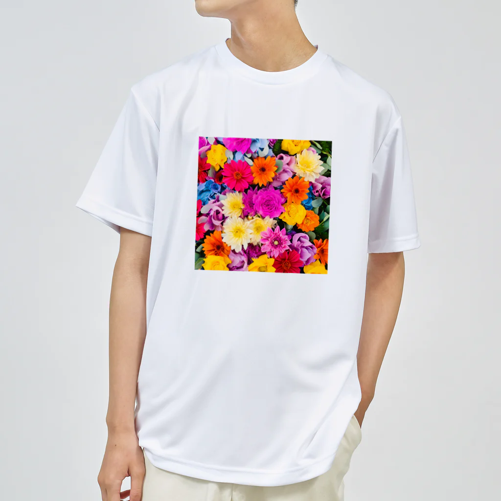 立葵【タチアオイ】のカラフルフラワーのグッズ Dry T-Shirt