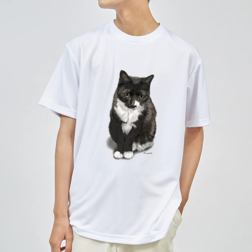 kinako-japanのくつした猫のくろみつ ドライTシャツ