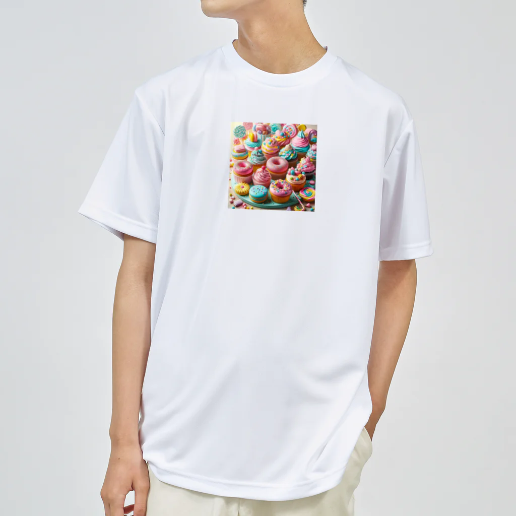 sweeshiiの甘くて美味しそうな洋菓子 ドライTシャツ